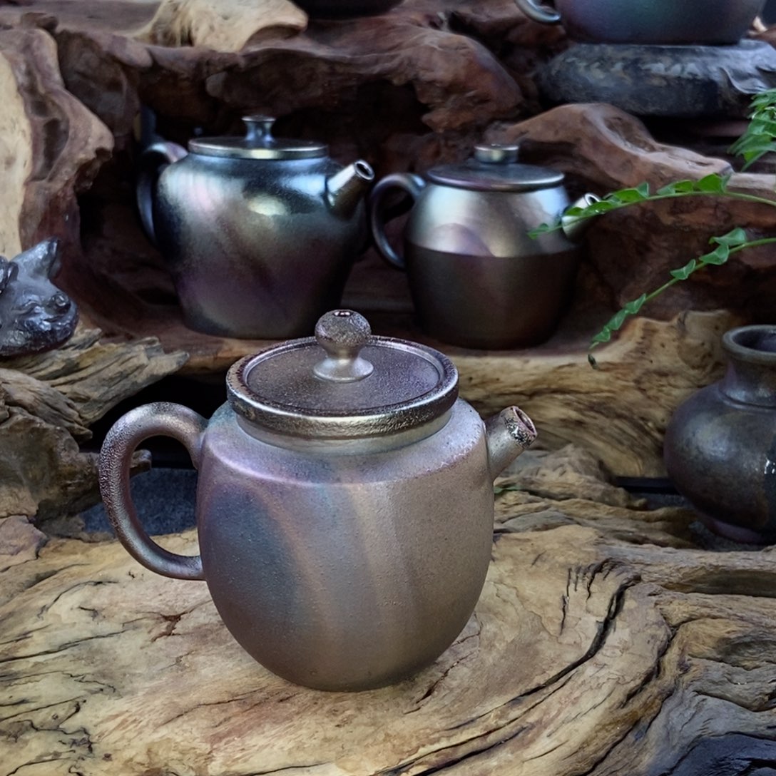 知*建水紫陶柴烧茶具微瑕