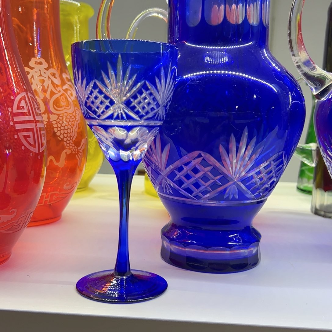 S***e水晶玻璃平底款一壶六杯