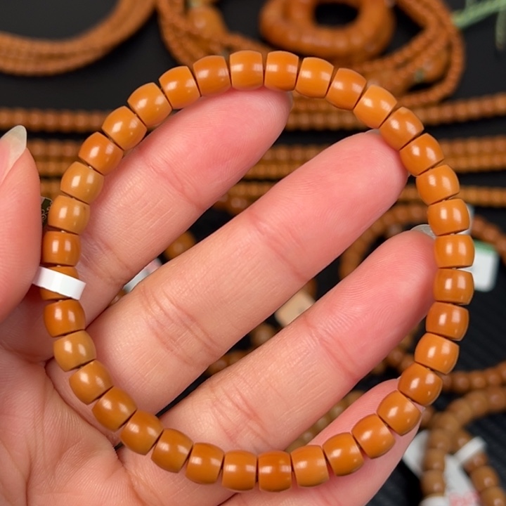 橄榄核把件橄榄核尖0.66直切单圈