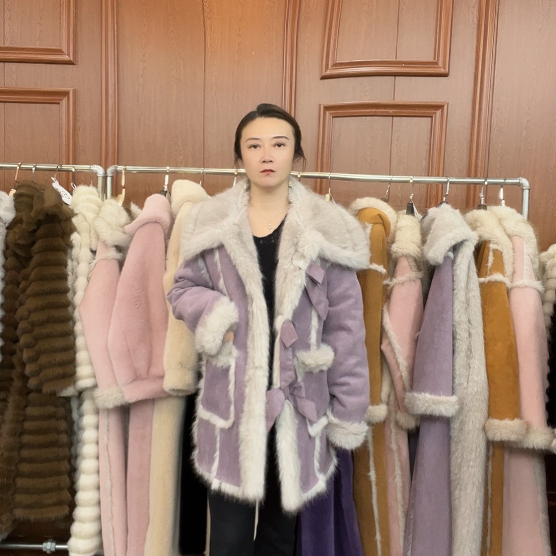 紫色蝴蝶结短款好看