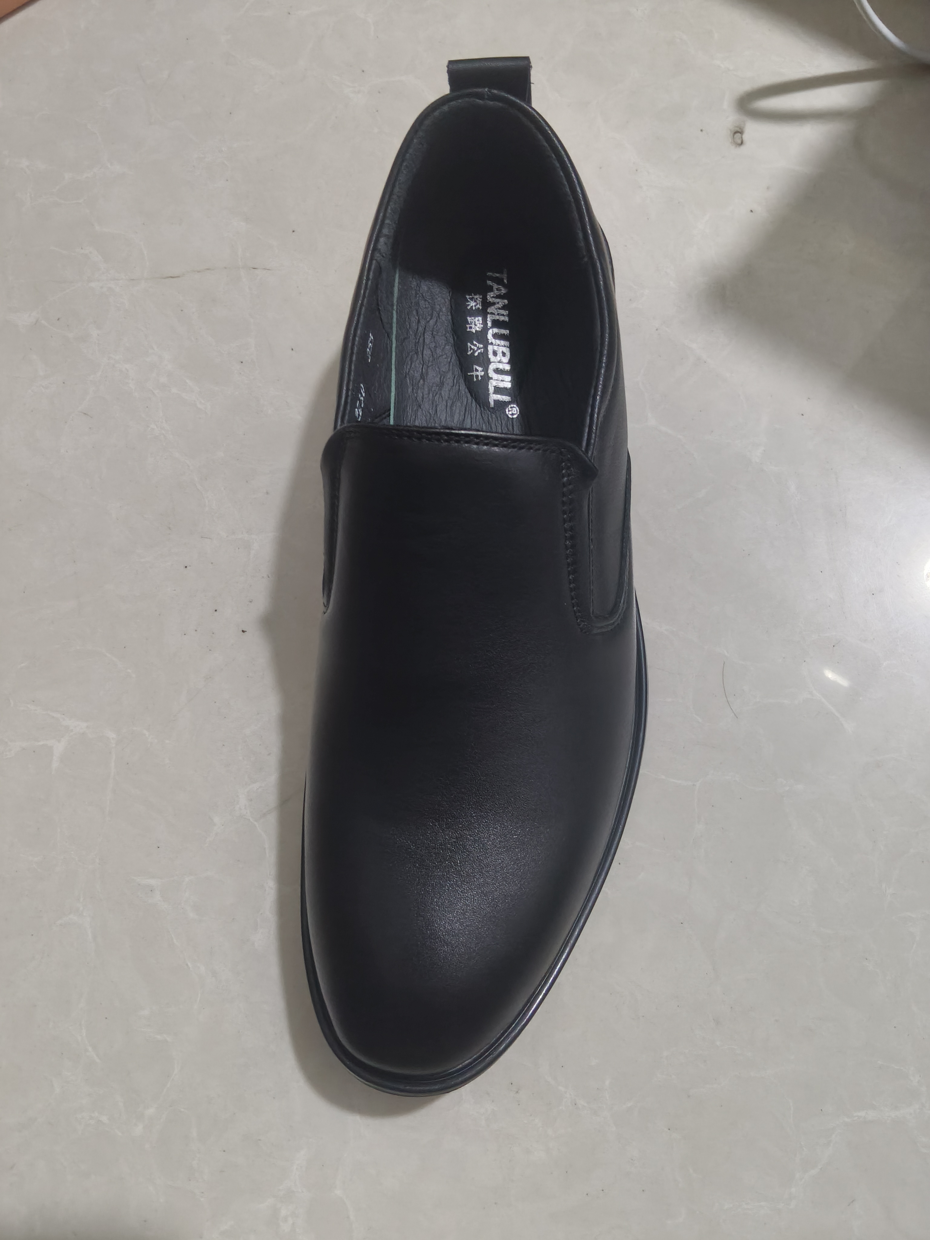 纯色防臭尖头套筒防滑休闲皮鞋牛津鞋鞋子正装