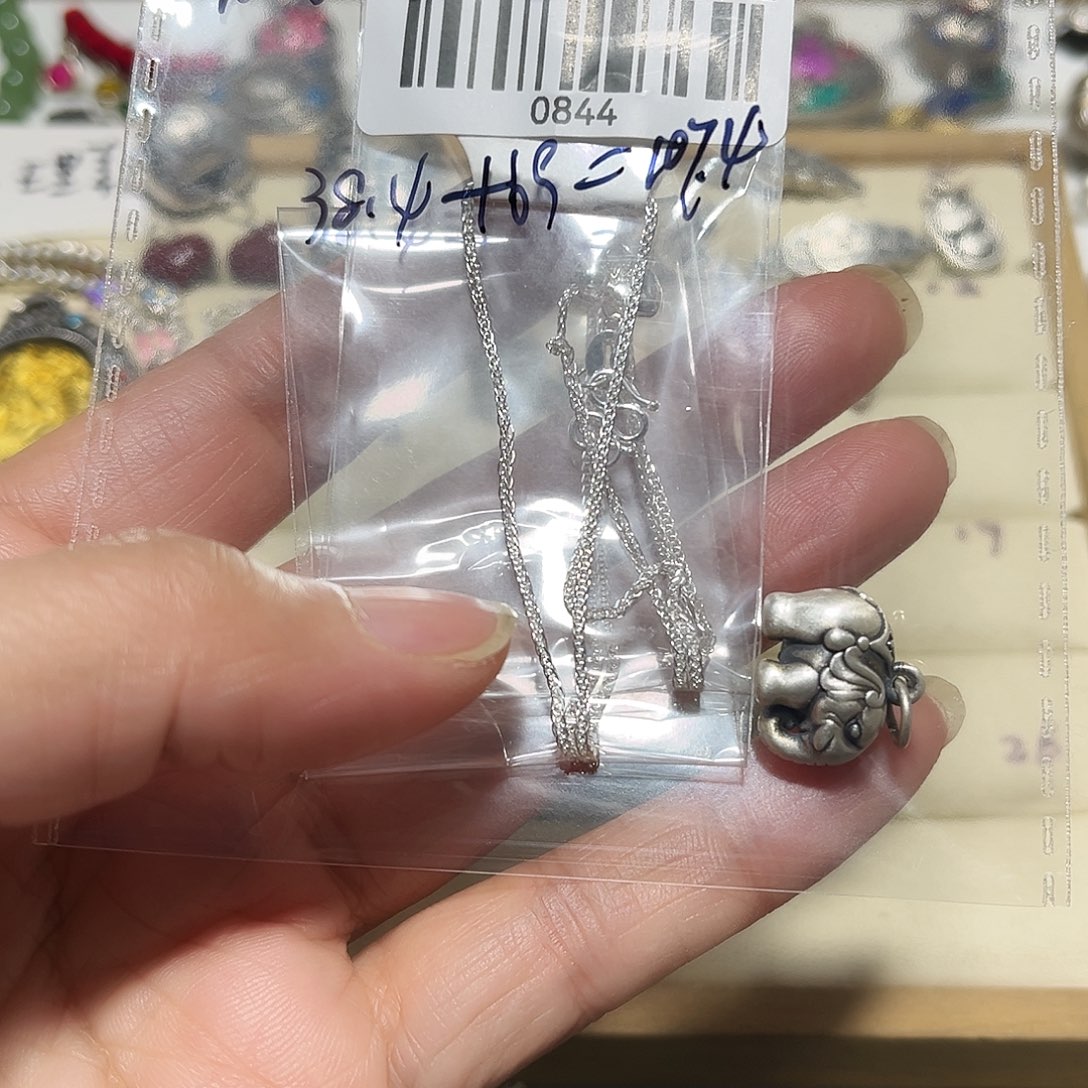 吊坠足银珐琅两个