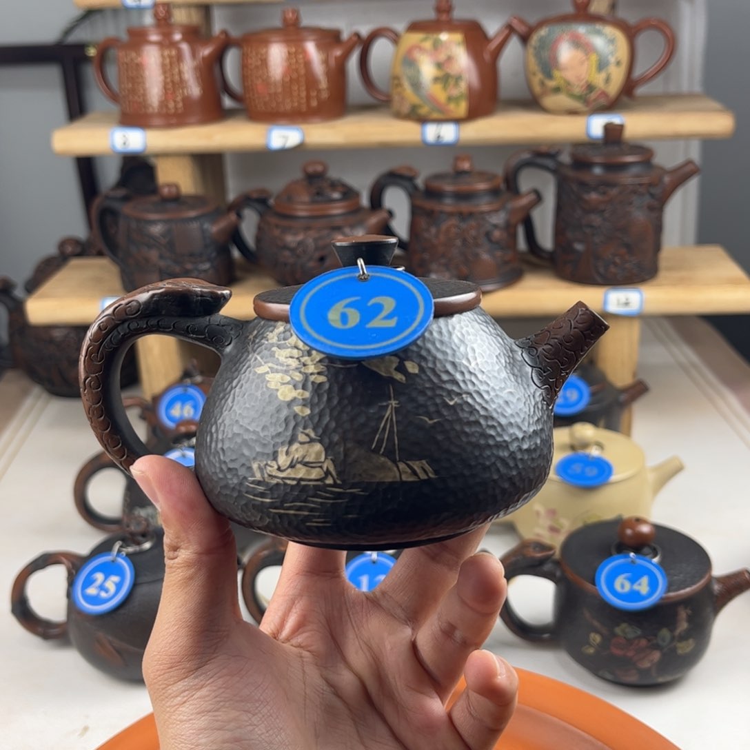壶230cc 建水紫陶全手工制作，老匠人精工精制