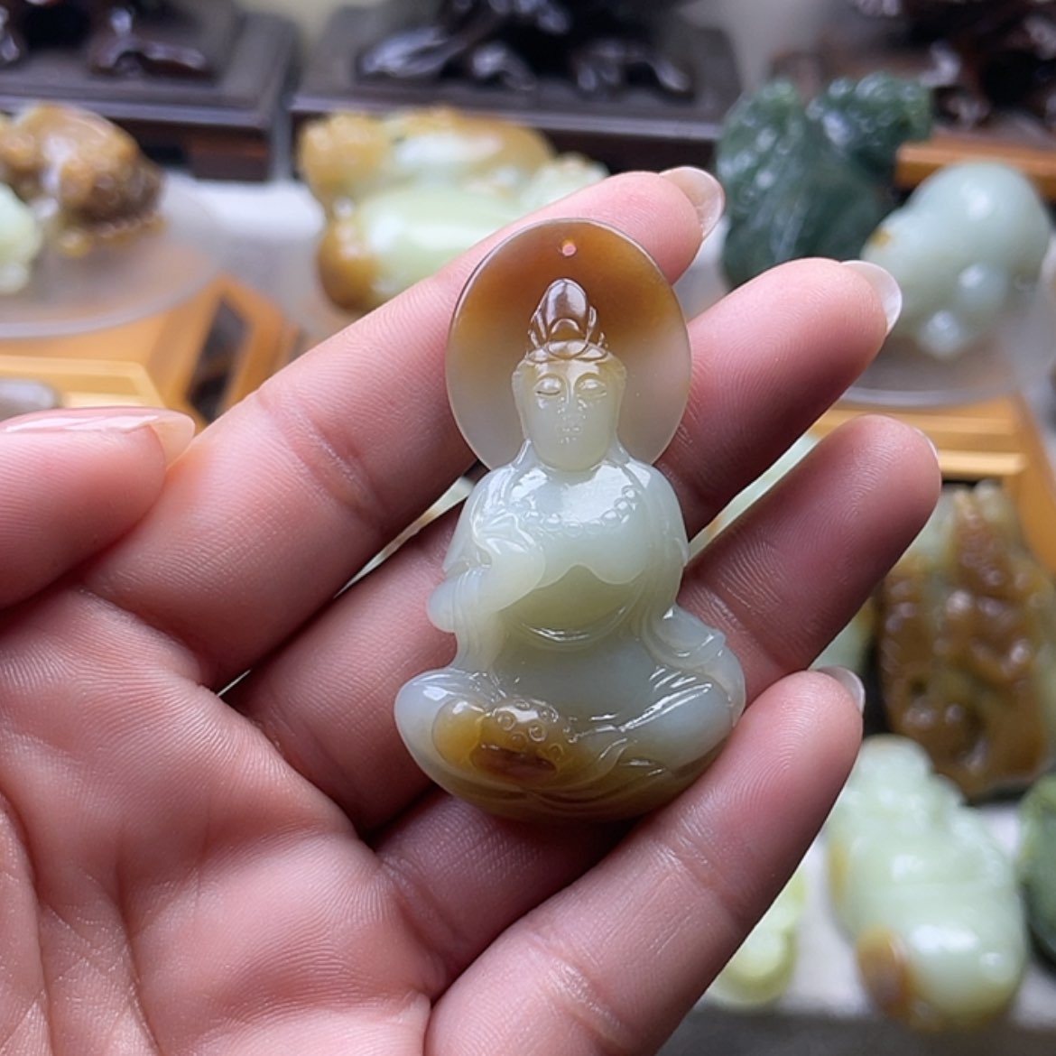 【闪购商品】和田玉未镶嵌挂件顺*