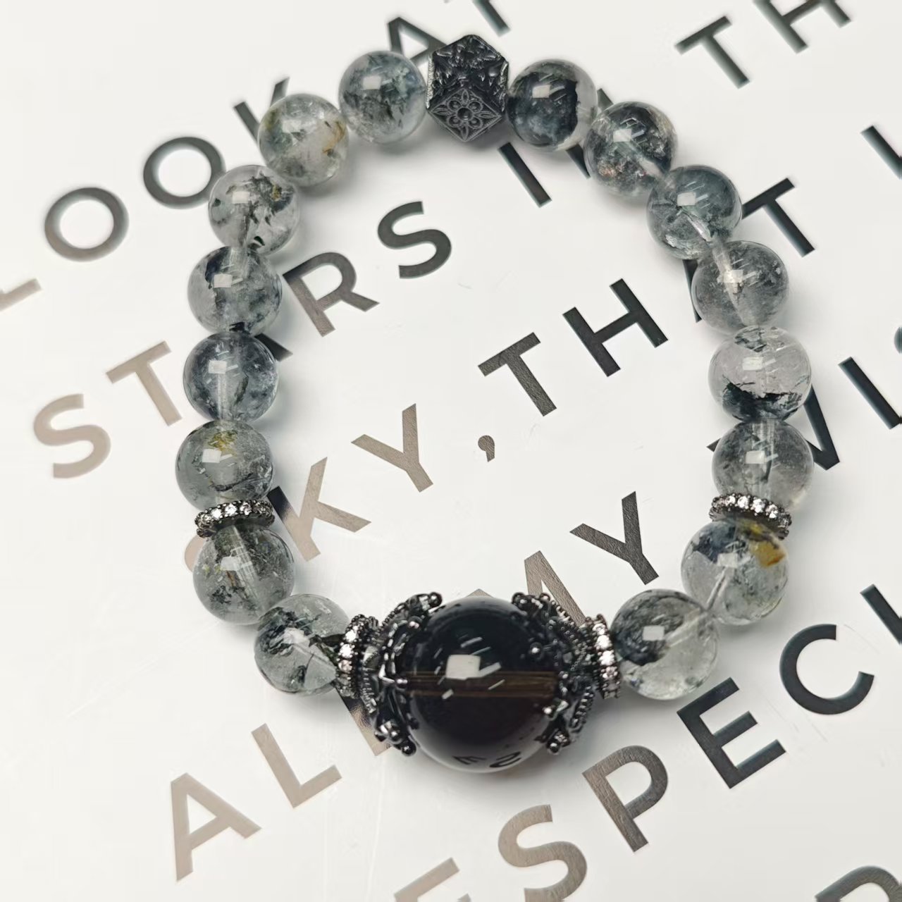 【明天会更好】闪灵钻茶晶顶珠手链10/16(多样发其一) XF229