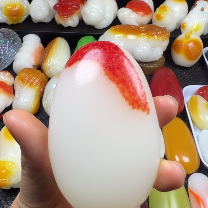 用***6新疆戈壁五彩石金丝