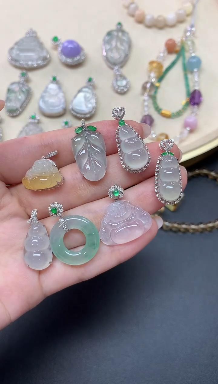 【小雪臻选】翡翠吊坠-18k金-多样性发货一件-CXQ21|XM02