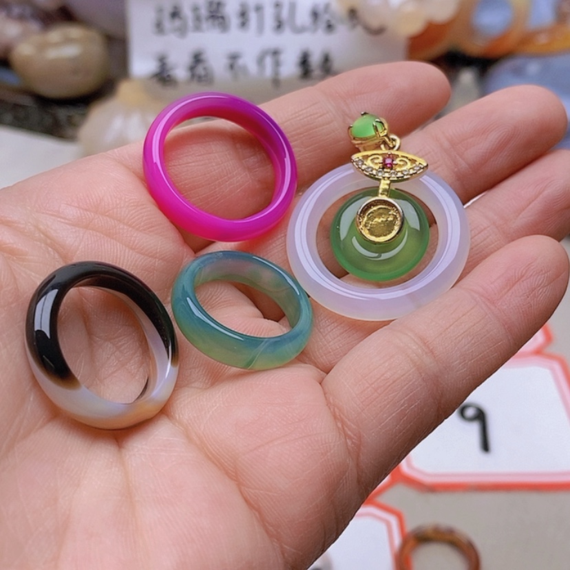 【闪购商品】未镶嵌玛瑙/玉髓珠宝半成品d****w