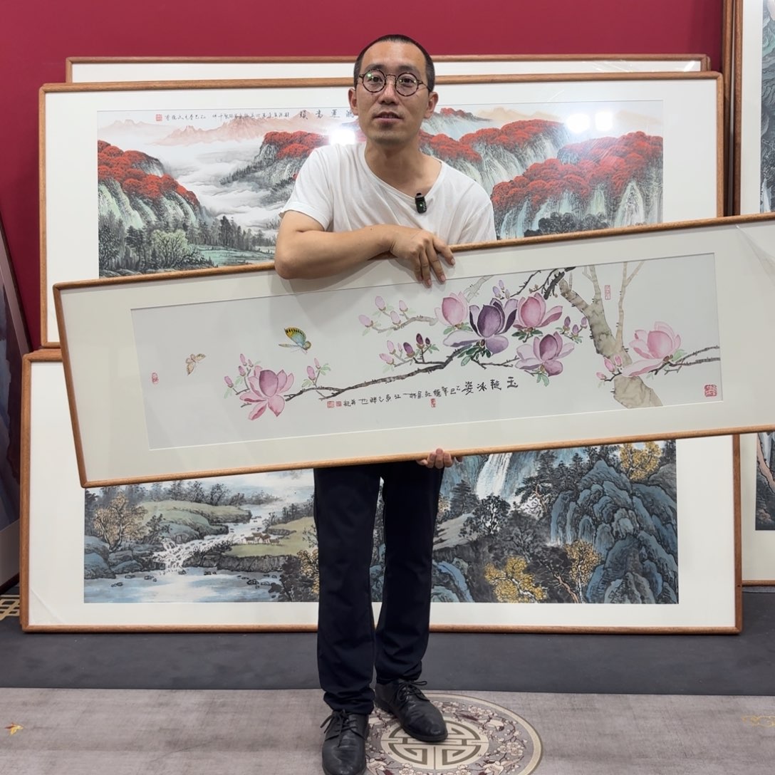 国画带框绘画160/45尺寸
