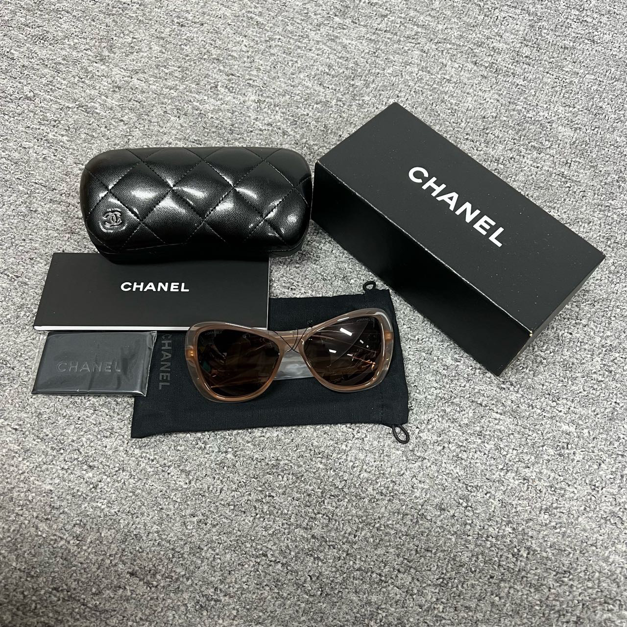 95新 Chanel/香奈儿 果冻色 墨镜 配件齐全