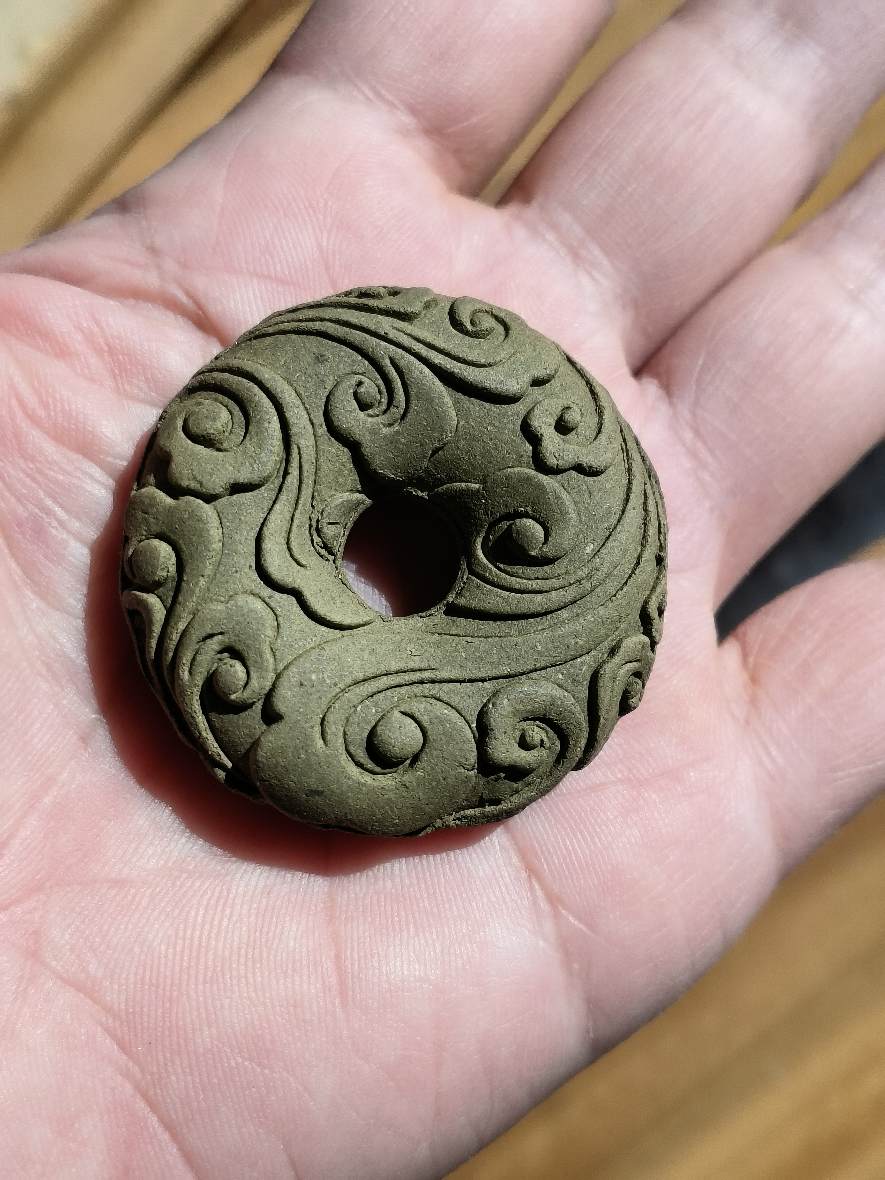 祥云扣苏合香古法合香牌带绳不穿设计简约古风配饰