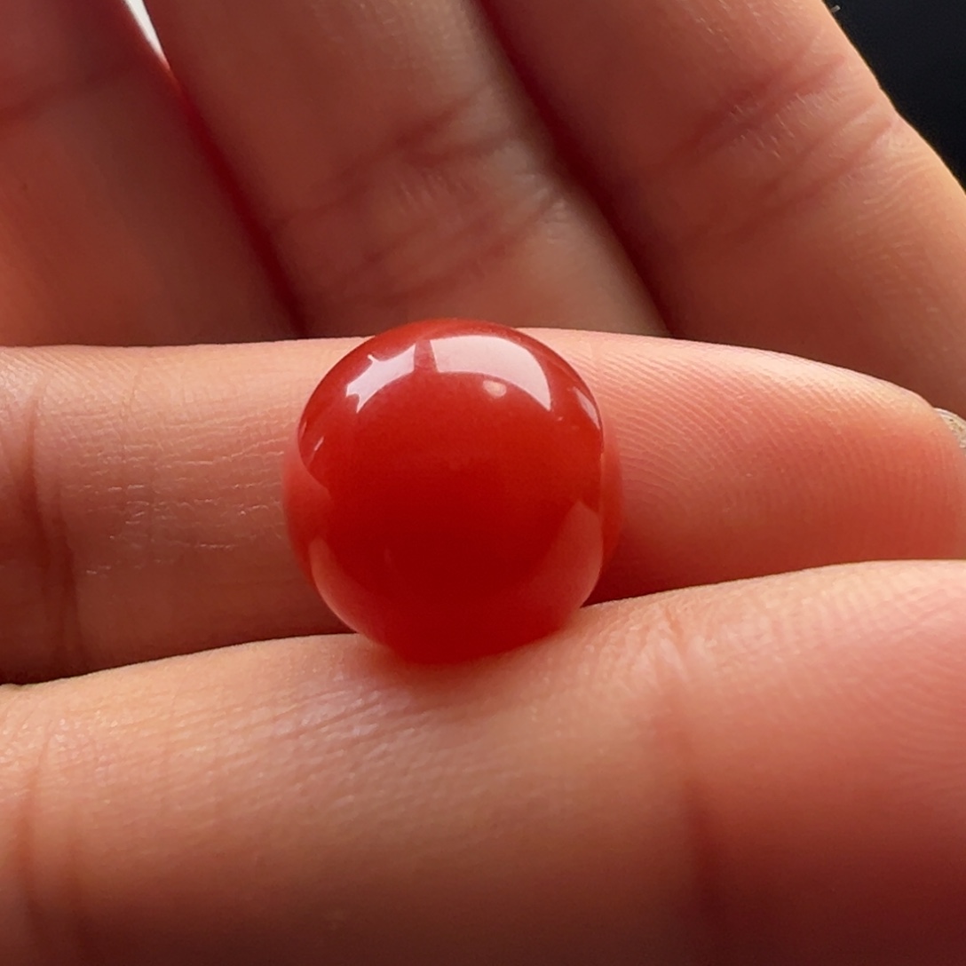 酒***了未镶嵌圆珠12南红玛瑙