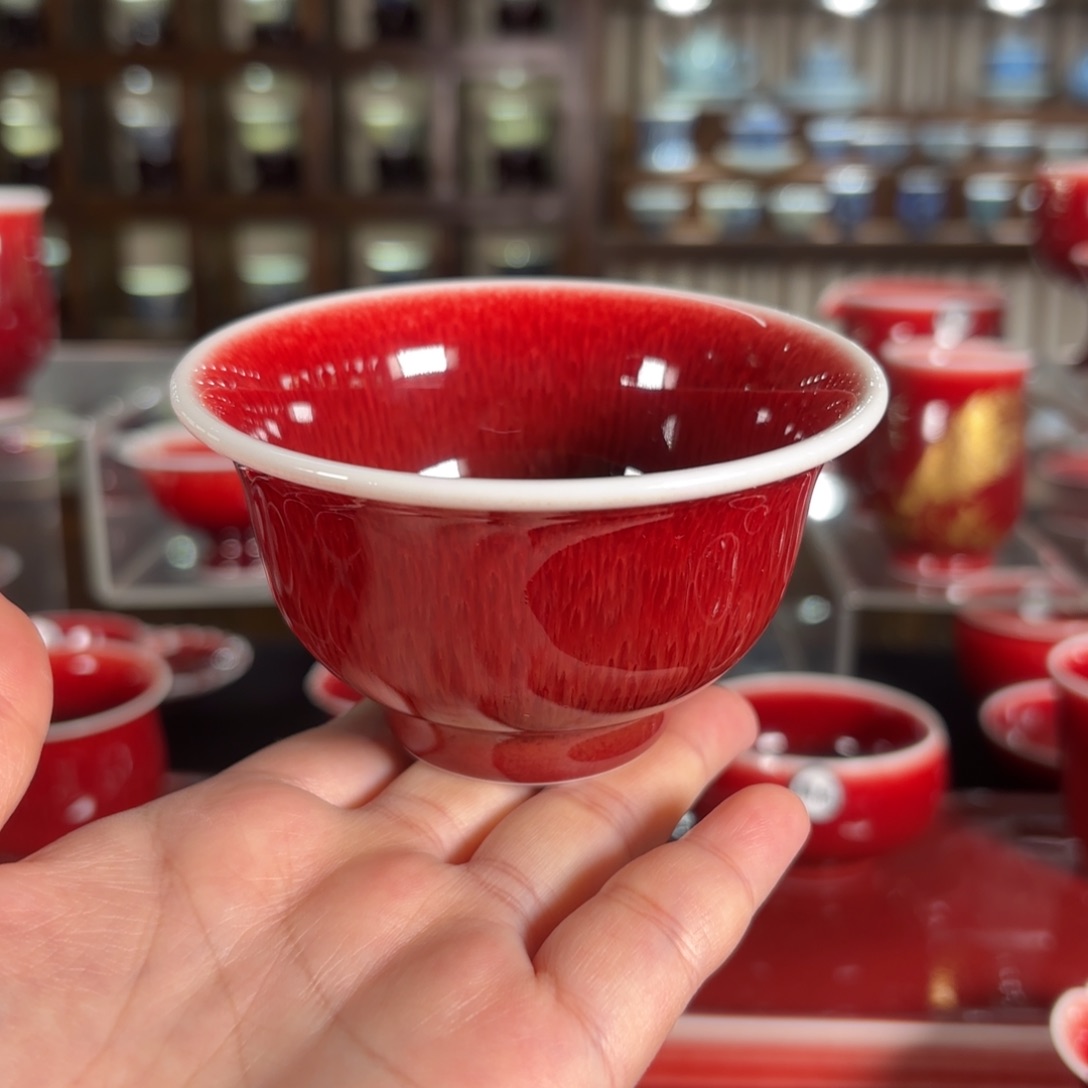 摆件景德镇高温原矿杯