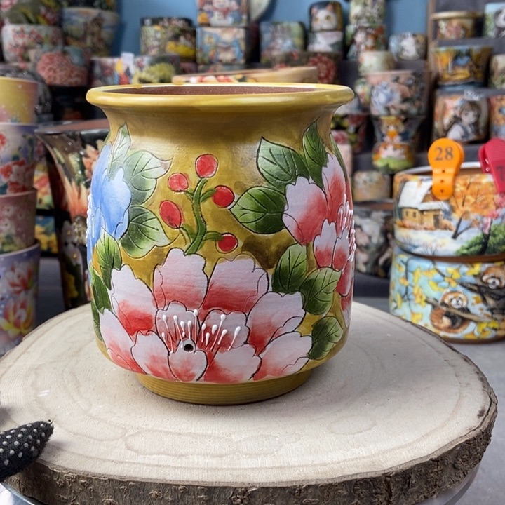 红陶景德镇艺术手绘作品