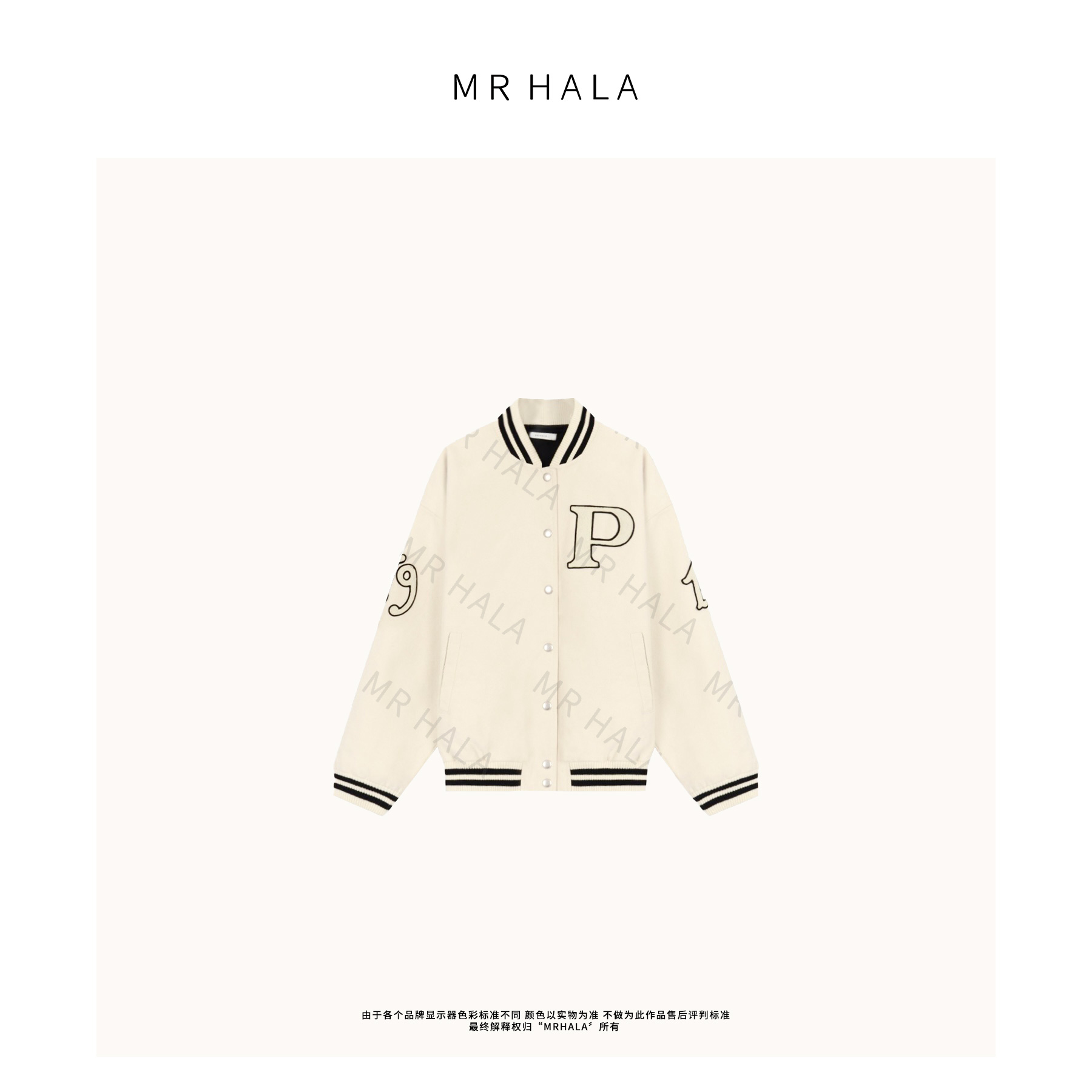 MRHALA洛桑强捻棉刺绣细节棒球服女 LW40767