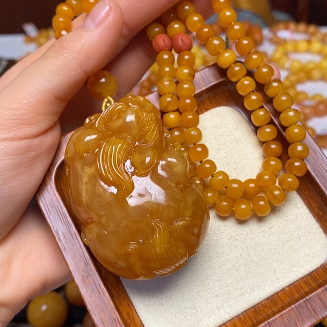 【闪购商品】蜜蜡颈饰未镶嵌项链