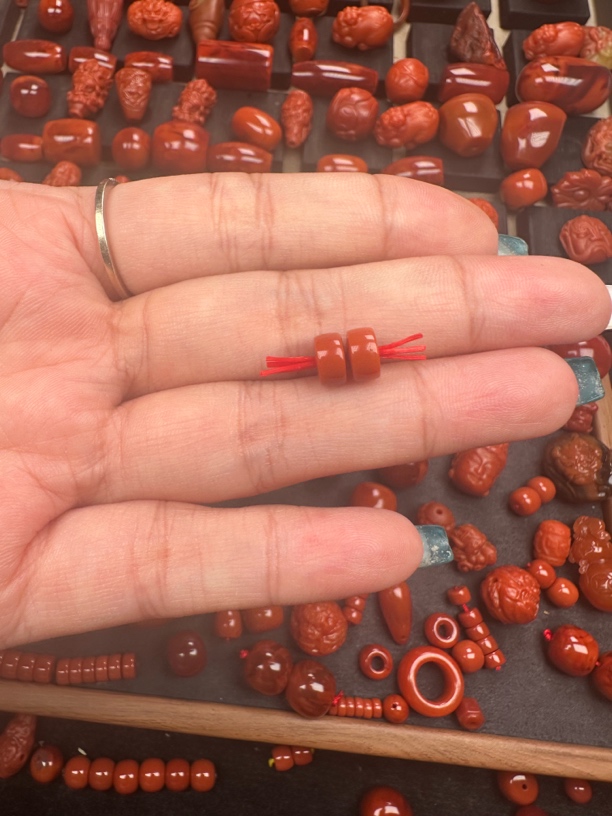 南红川料精工直切隔片7.4mm