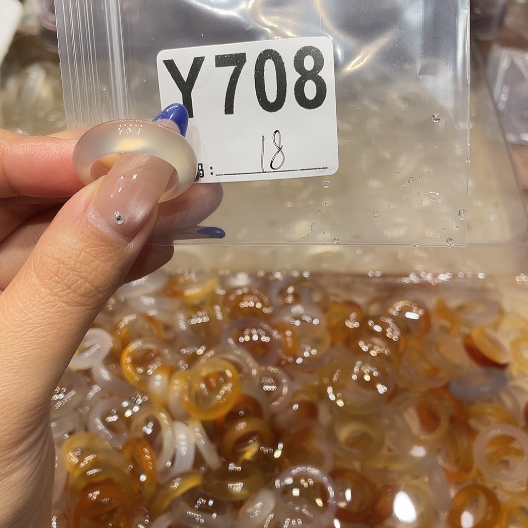 玛瑙/玉髓未镶嵌戒指708