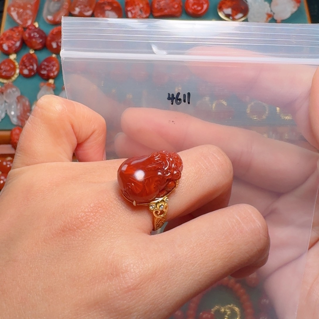 南红玛瑙南红银S925镶嵌