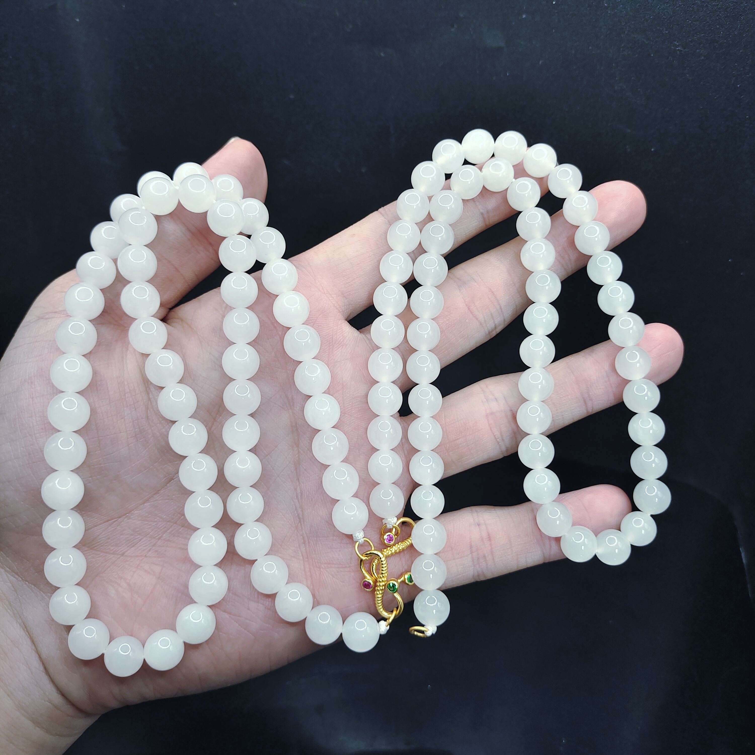 【李想精选】和田玉公主链M4【多样性发其一】约8mm