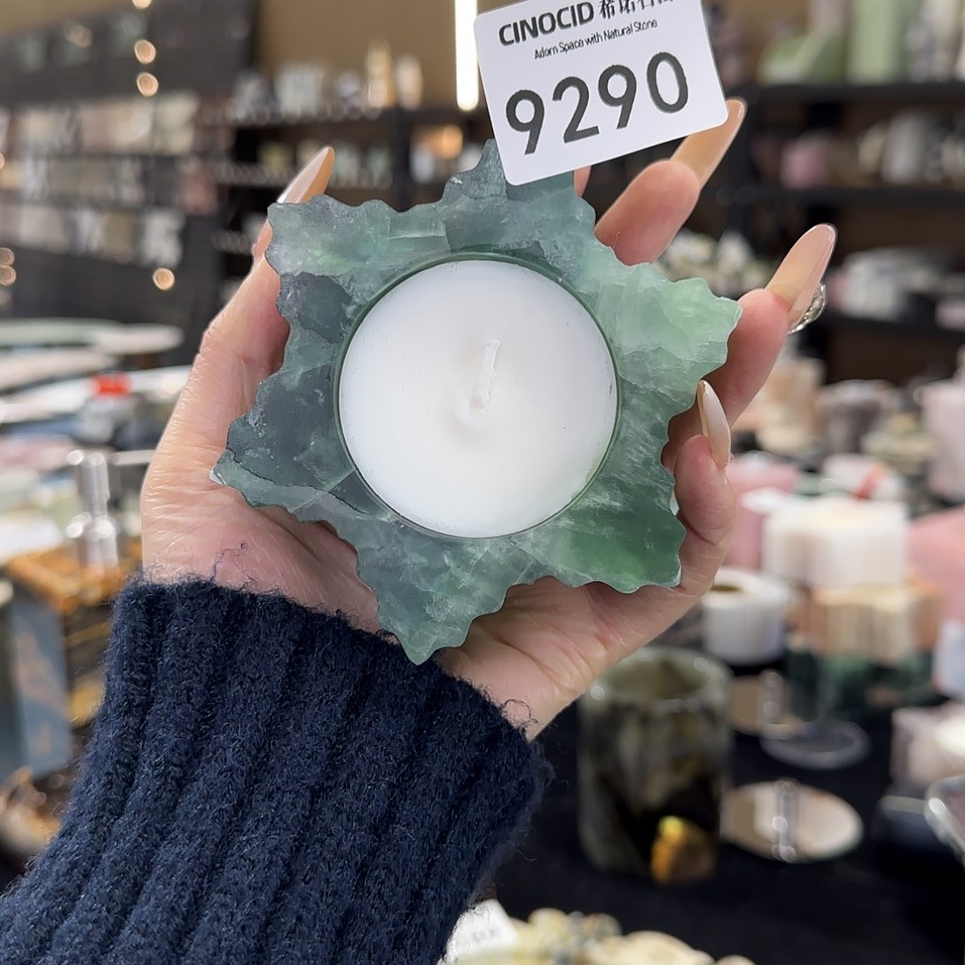 绿水晶雪花香薰。 9290