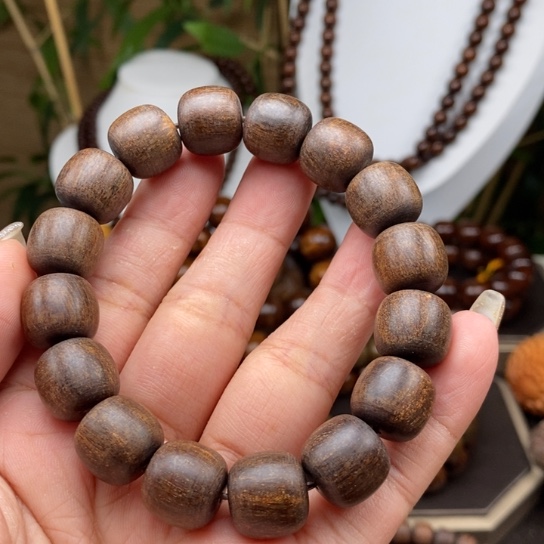 贡木手串/手链贡木1314绿麻丝粗抛