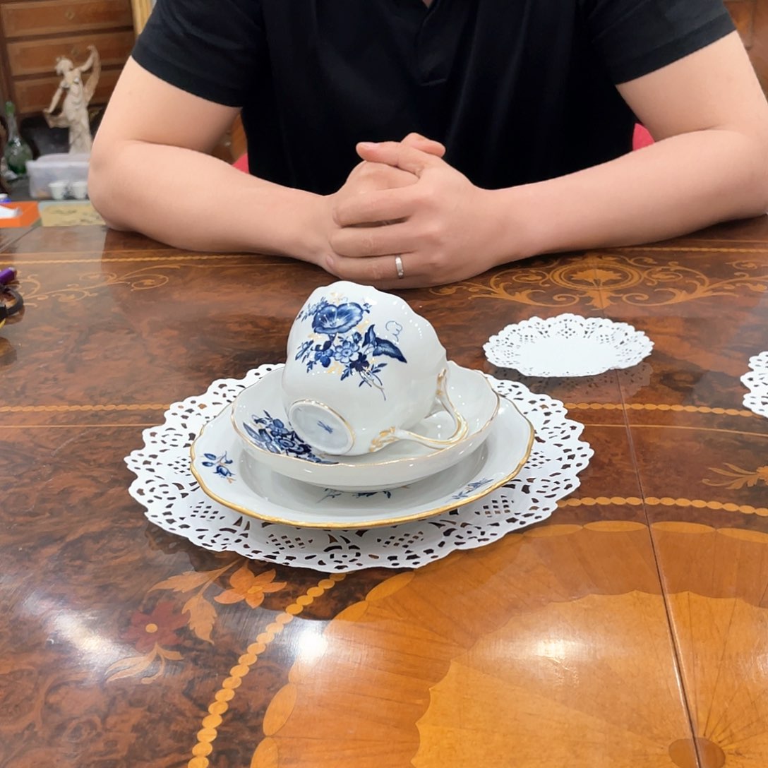 瓷片中古混搭三件套