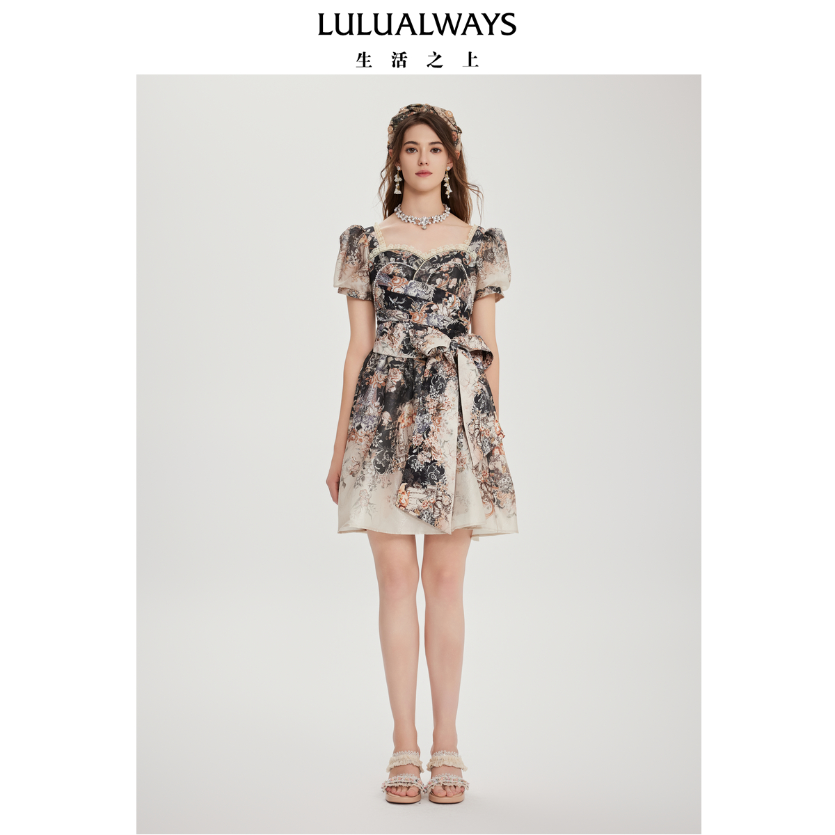 【诗语专属】【华服·怦然心动·小岛玫瑰】LULUALWAYS夏季新款连衣裙