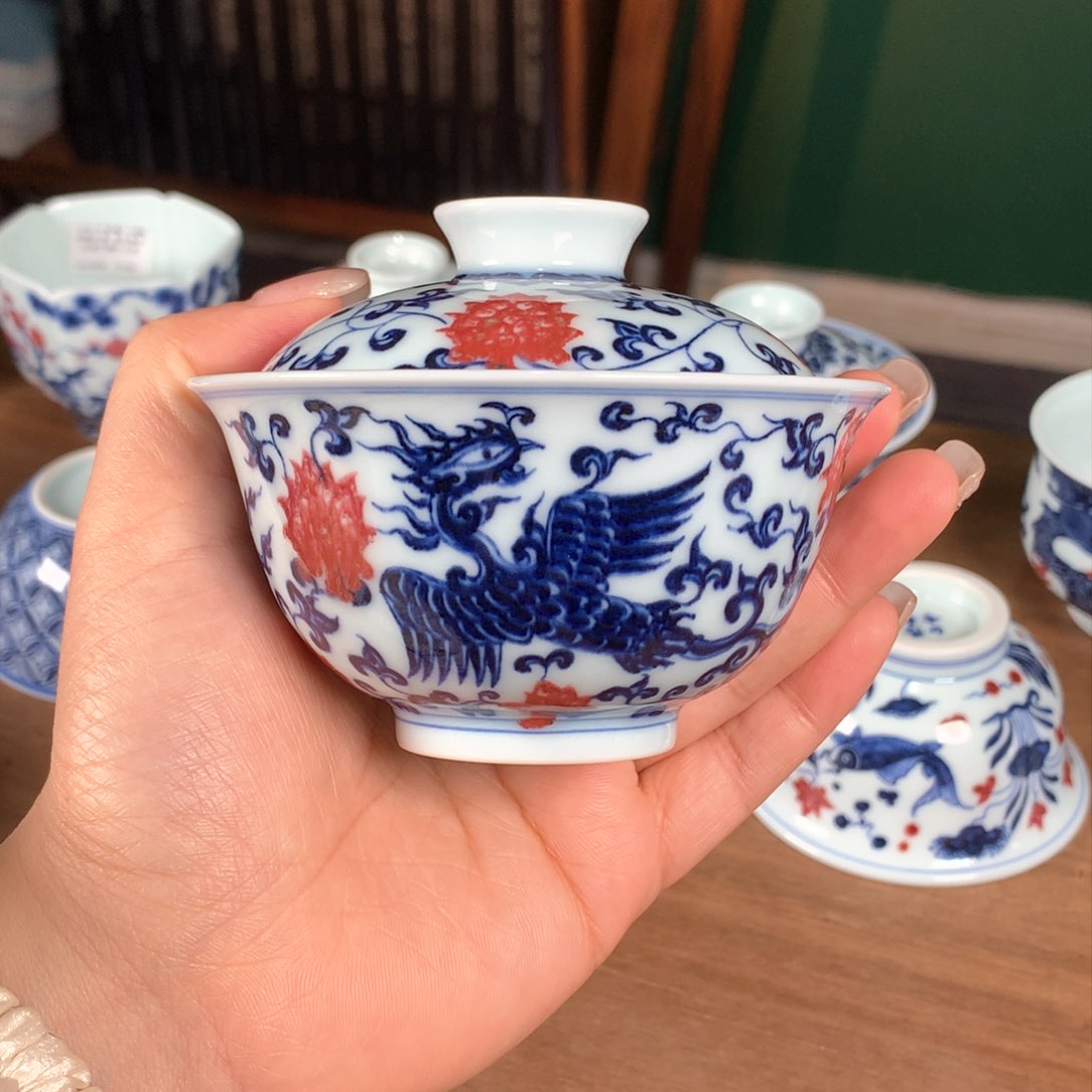 阳春白雪 青花釉里红