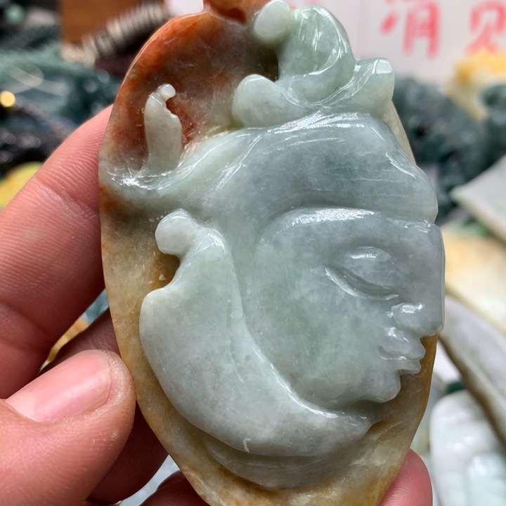 翡翠颈饰未镶嵌保真天然A货翡翠