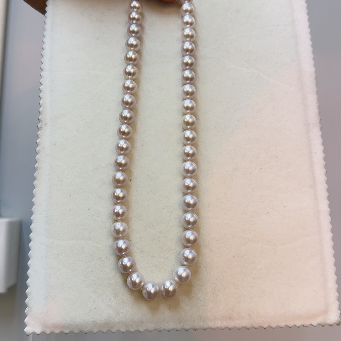 淡水珍珠颈饰银S925镶嵌蔚**期10-11无核极光镜面炫粉