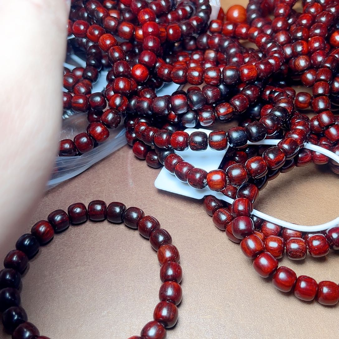 小叶紫檀手串/手链89火焰纹琴料金星