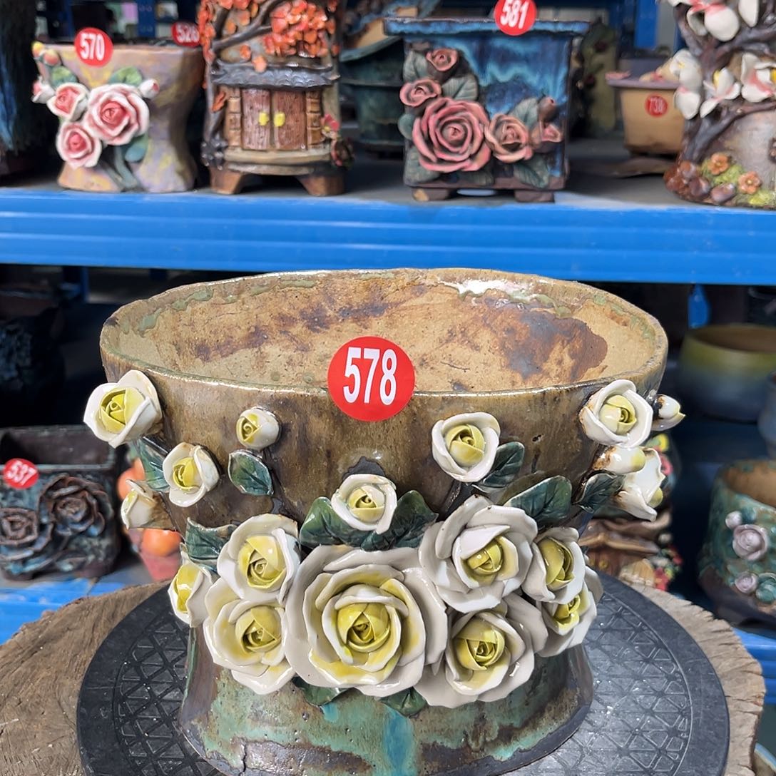微瑕578 号陶然花器手工花盆