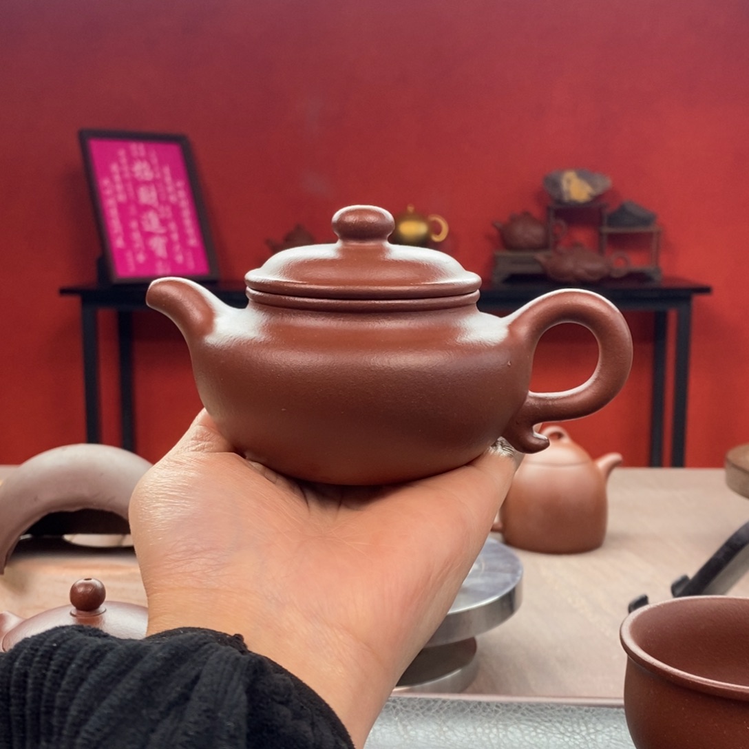 紫砂茶壶底槽清仿古240cc全手➕底槽清杯子