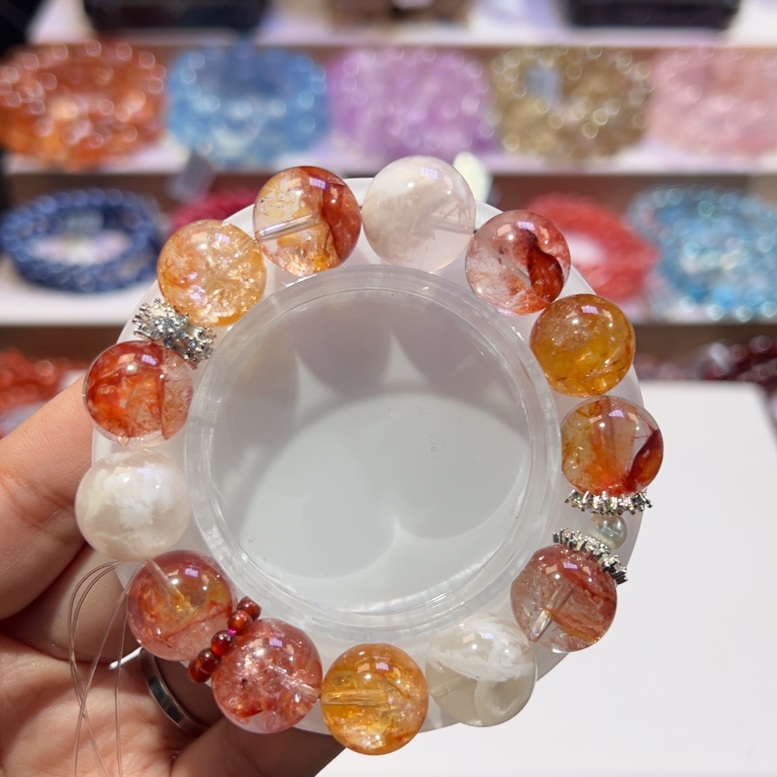 E****水晶手串未镶嵌定制款胶花14