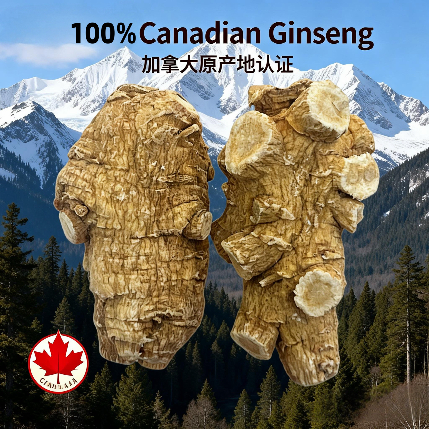 进口加拿大35克西洋参正品西洋参软枝花旗参短枝粒头直播磨粉切片