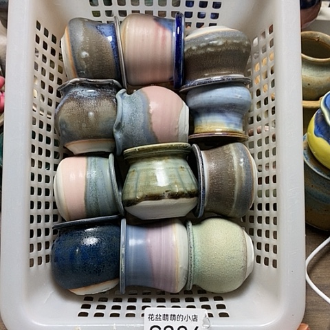 紫砂花盆386微瑕品口径3到4左右