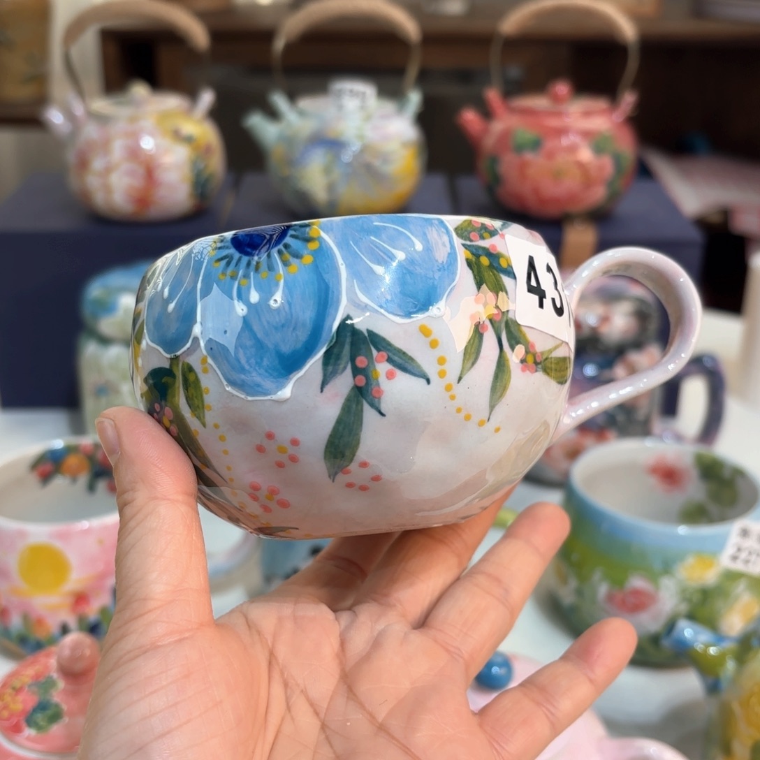 景德镇手绘高温釉下彩陶瓷茶具