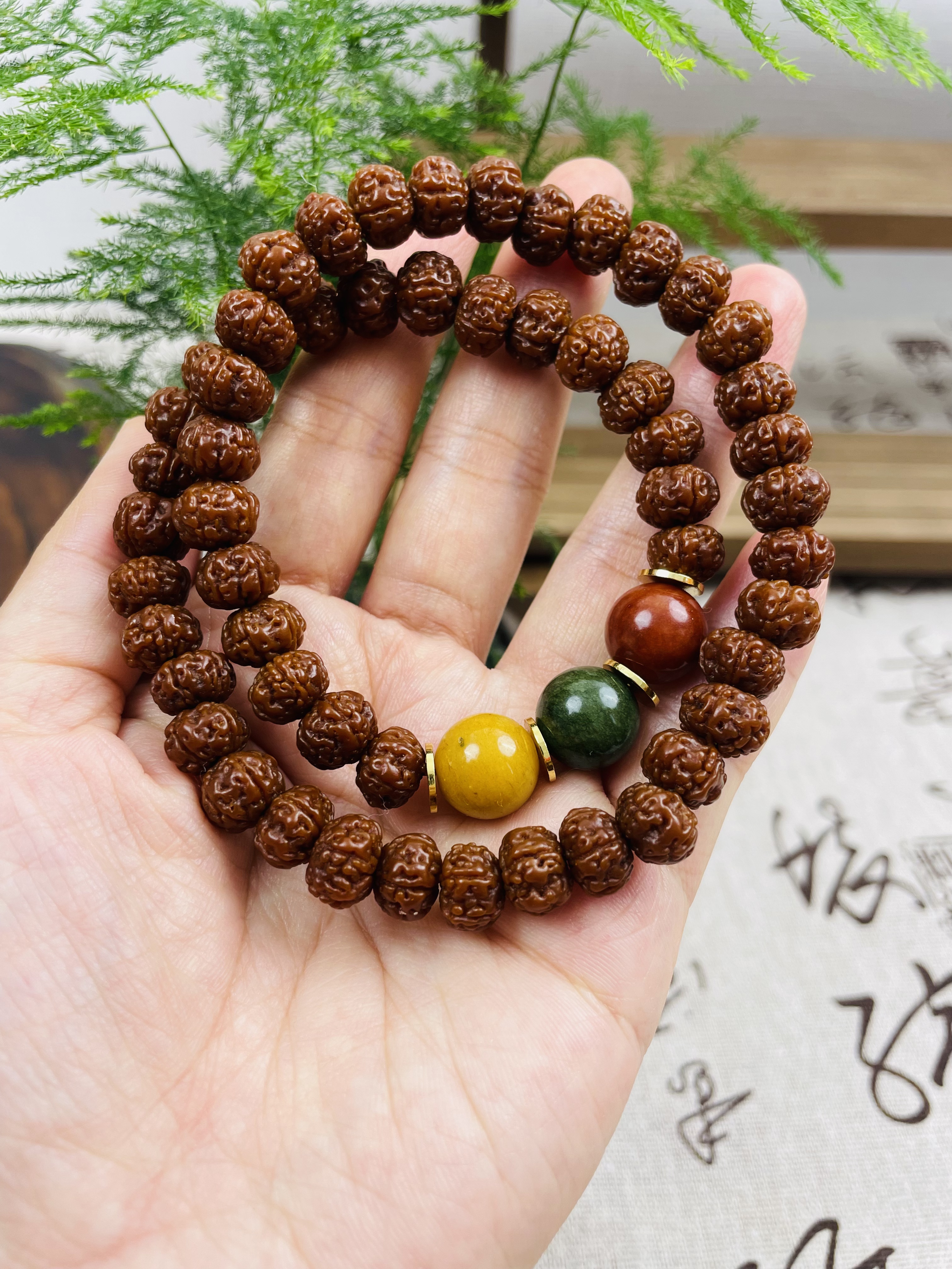 老树王双圈爆满肉小金刚菩提子手串金刚菩提100真品