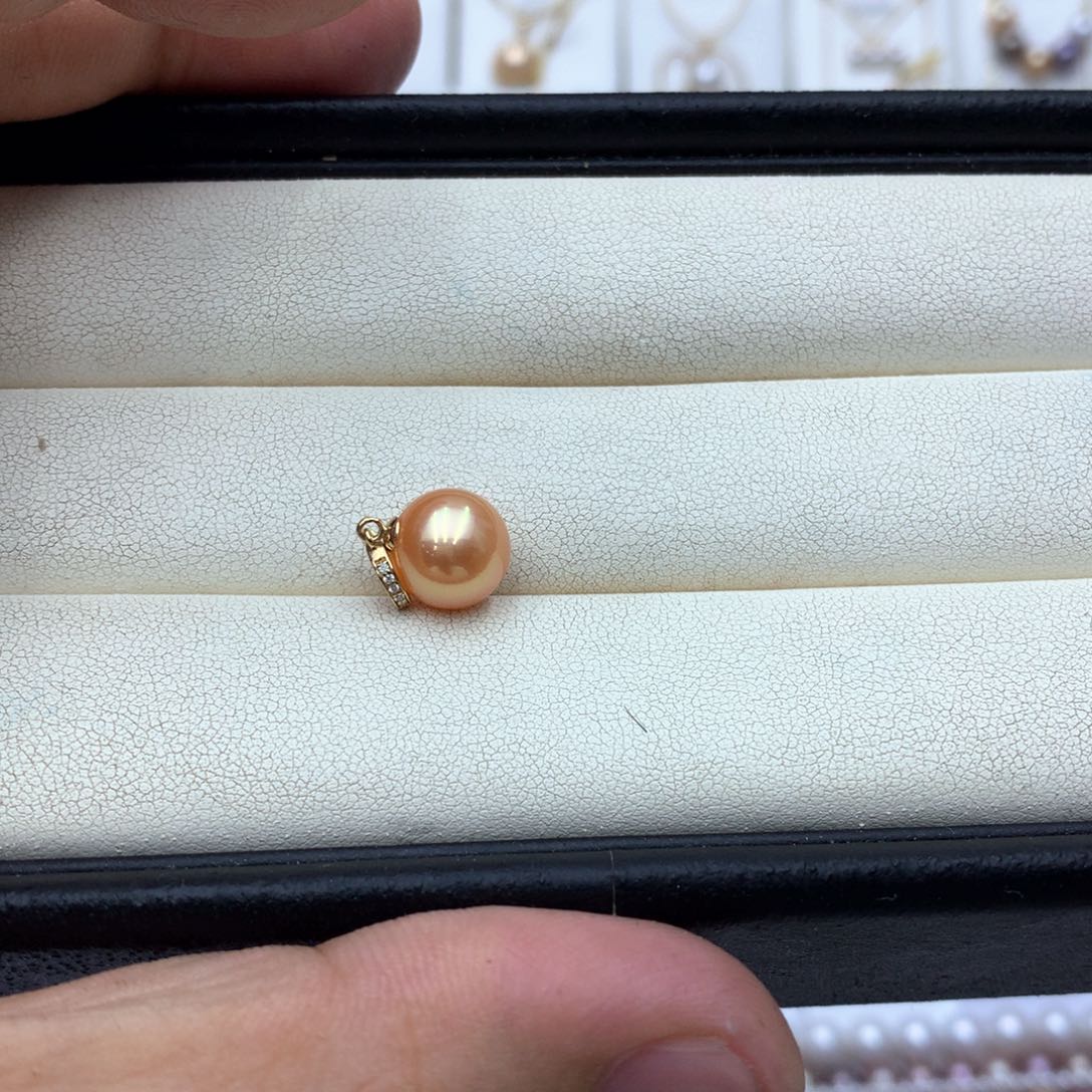 淡水珍珠颈饰18K金镶嵌海***夜