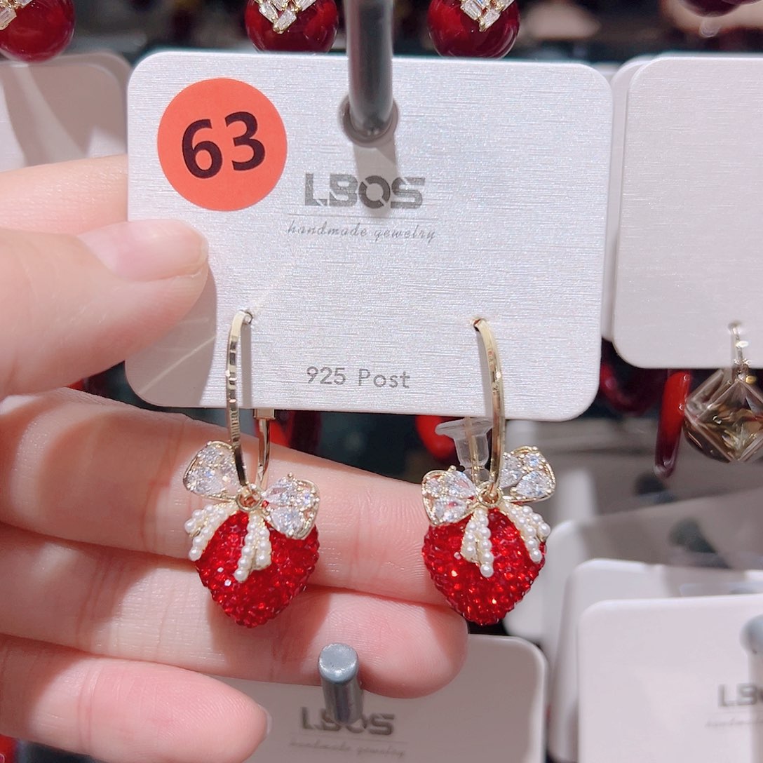 琉璃纯铜合金耳环的