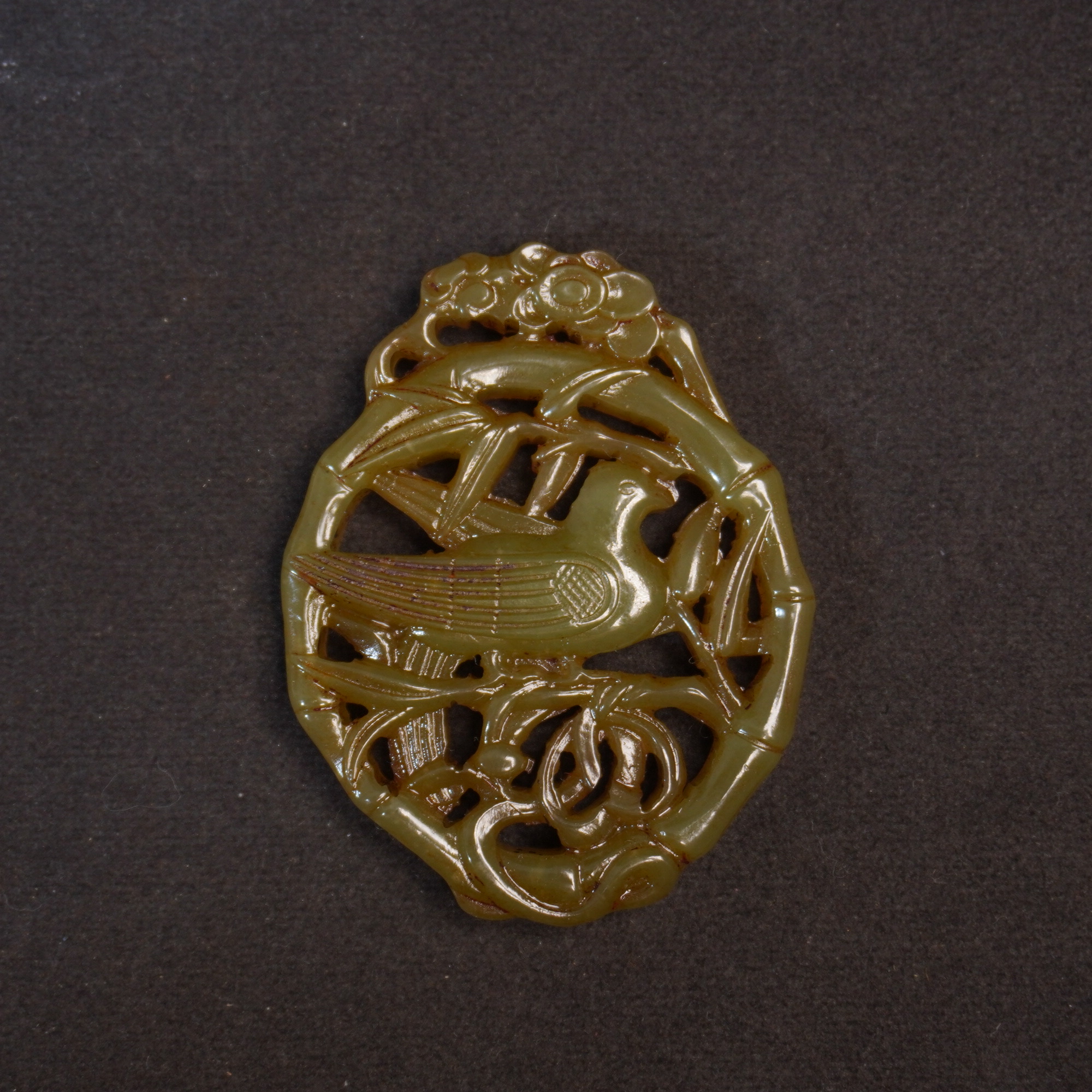 3SH39   清   和田玉节节高升镂空佩