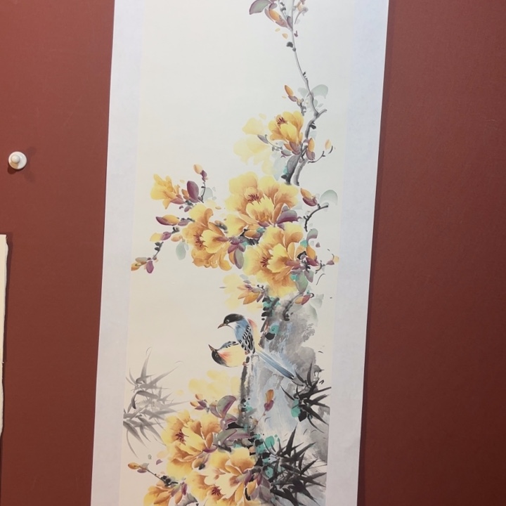 国画听兰老师花鸟