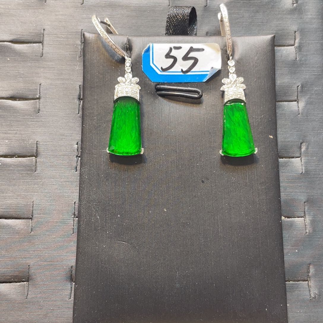 【闪购商品】翡翠耳饰18K金镶嵌十***@天然翡翠Ａ货