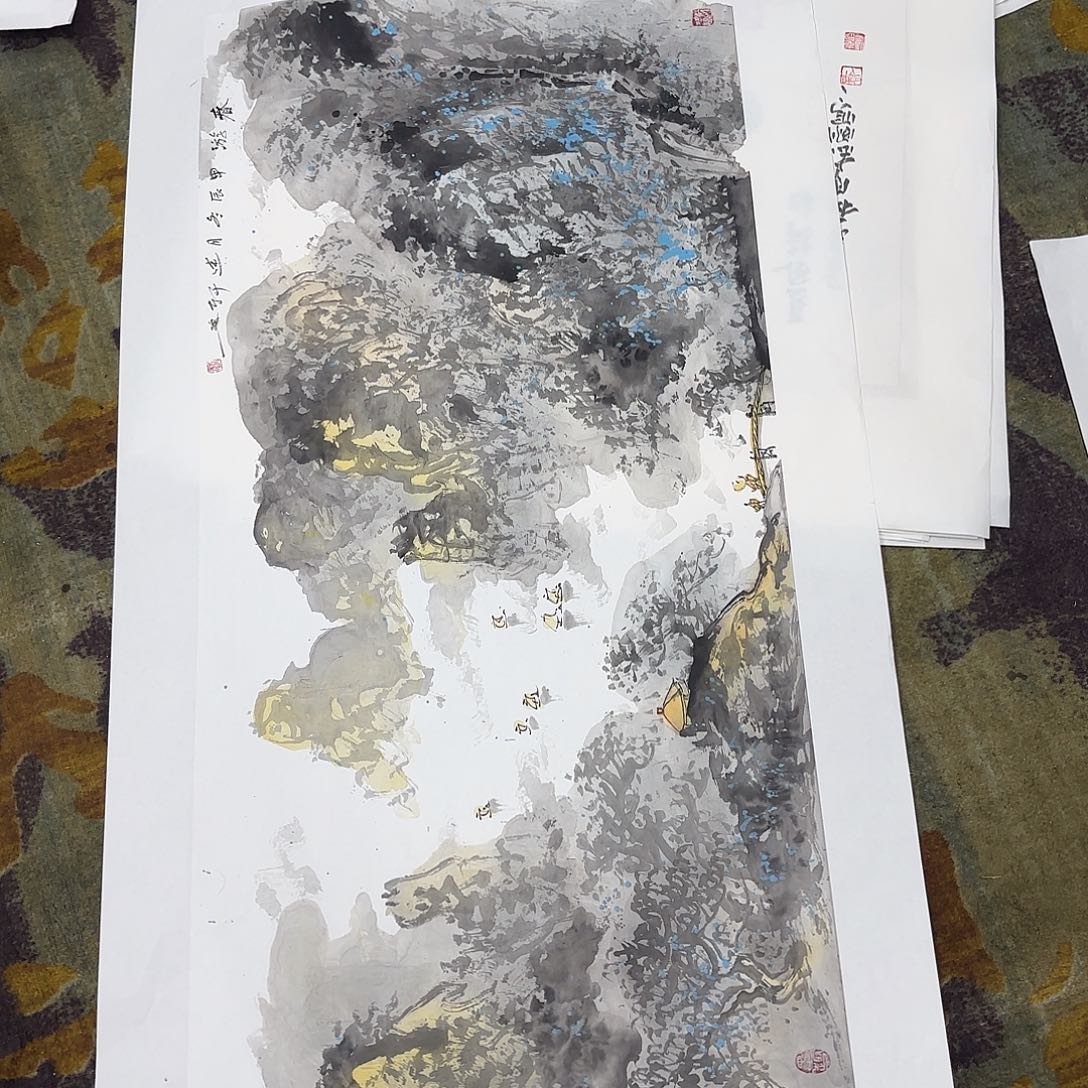 国画贾述轩三尺童