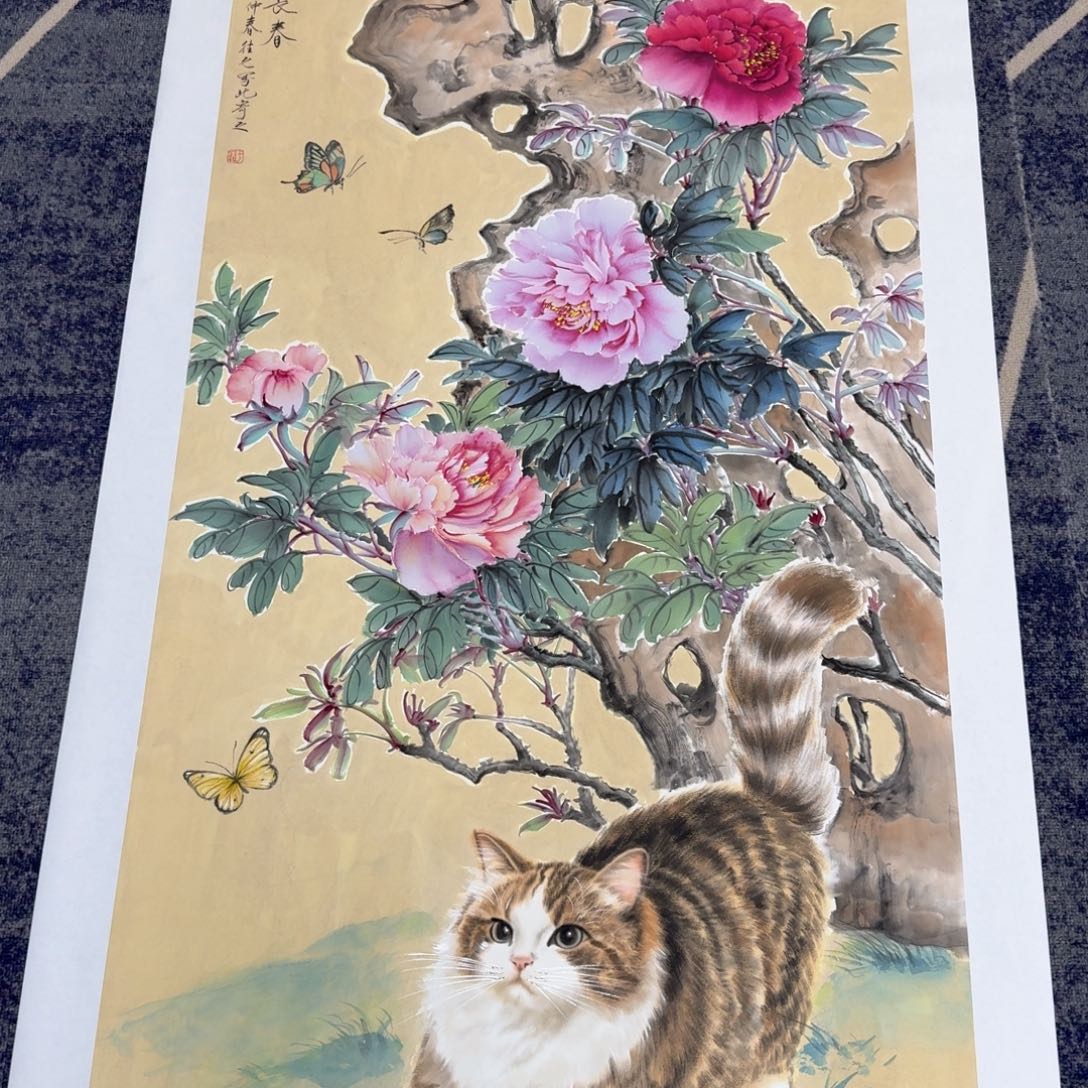 国画纯手绘山水花鸟作品