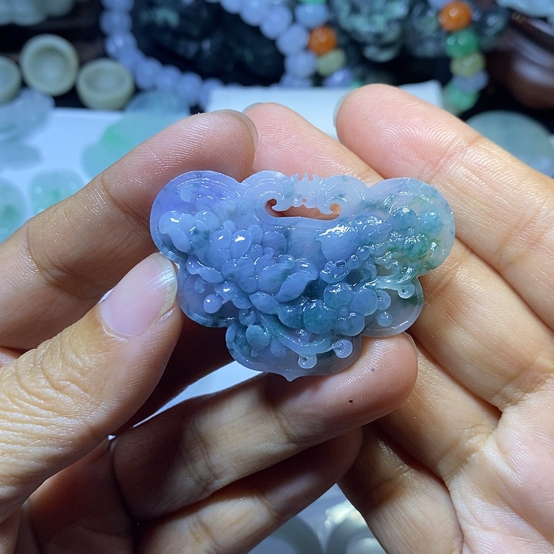 景***时定制翡翠未镶嵌锁