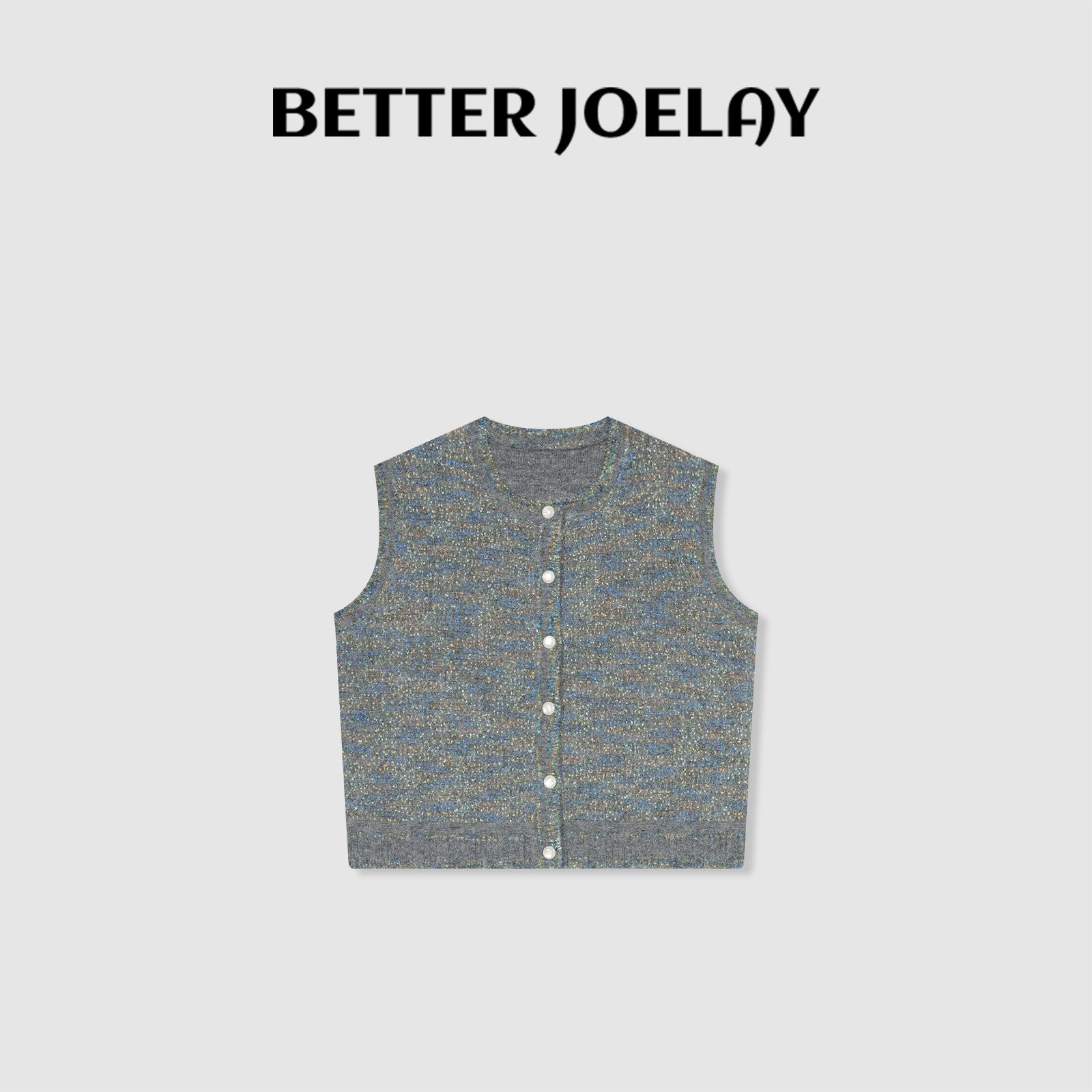 BETTER JOELAY-【雾岛星尘】羊毛时尚简约针织马甲个性慵懒LL6096