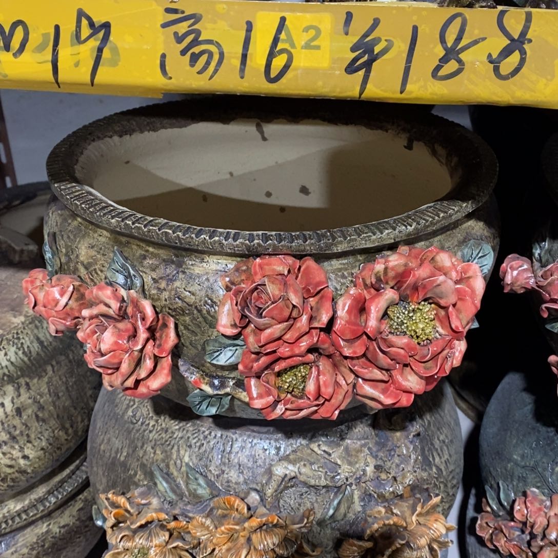 红陶青藤花器多肉花盆