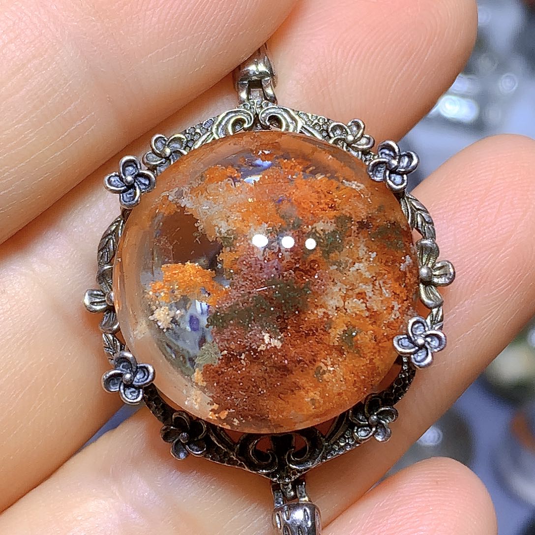 水晶手链银S925镶嵌天然水晶